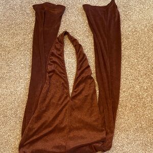 Edikted Chocolate Brown Jumpsuit